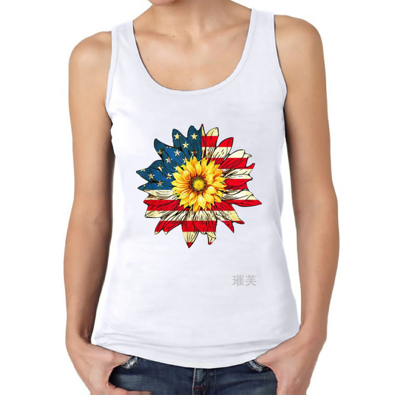 Women Fourth of july American Flag Tank Top