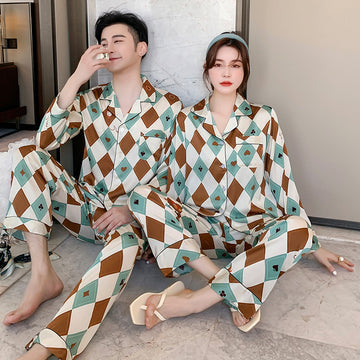 Couple Button Front PJ Set