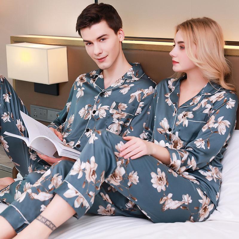 Floral Print Luxe Women Satin Pajamas Set