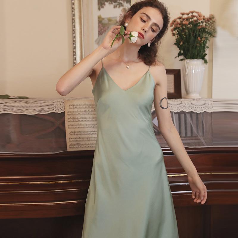 Wrap Satin Cami Sleep Dress