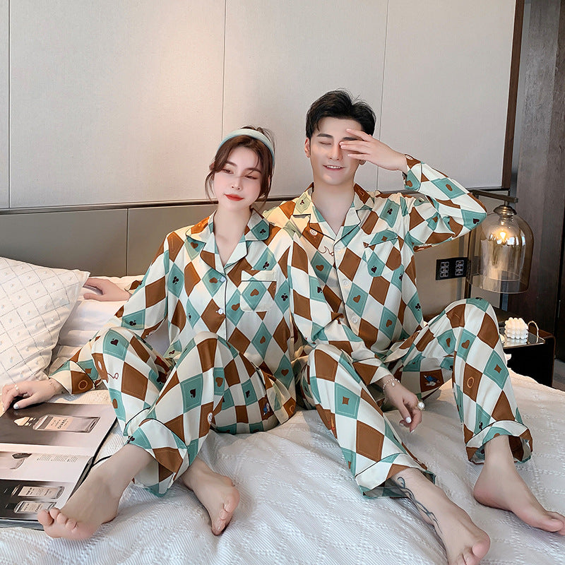 Couple Button Front PJ Set