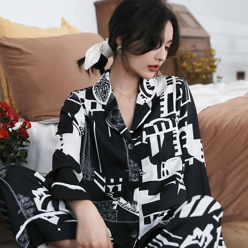 Satin Allover Print PJ Set