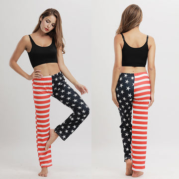 Women 4th Of July Star Print Pants