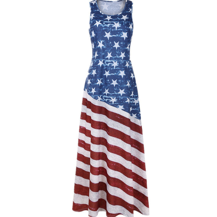 Women 4th Of July Maxi Dress