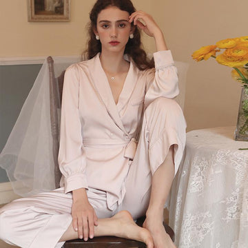 Knot Side Satin PJ Set