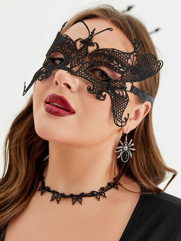 Halloween Lace Molded Butterfly Eye Mask