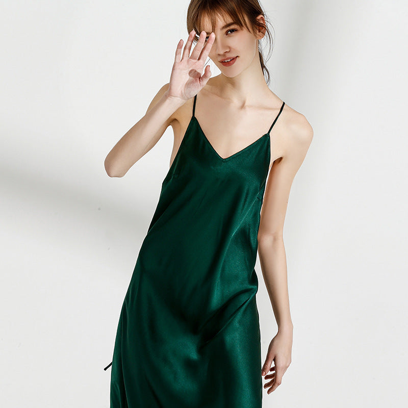 Silk V-Neck Slip Dress