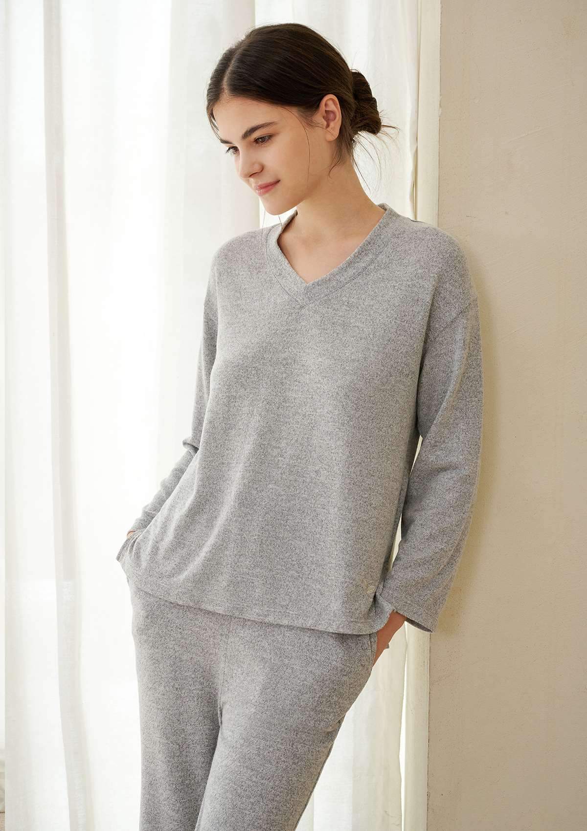 HSIA HSIA Knit Long Sleeve Pajama Set