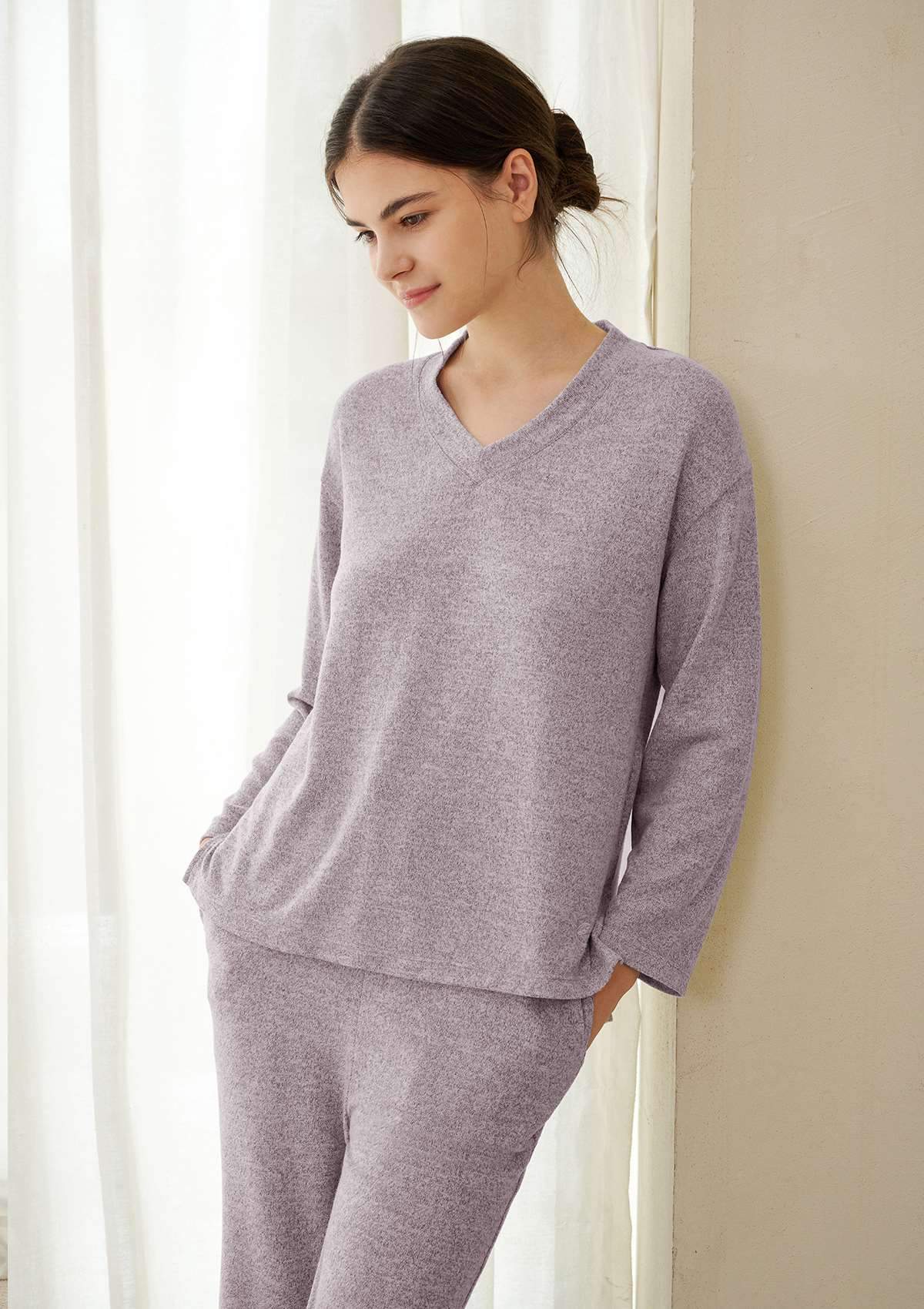 HSIA HSIA Knit Long Sleeve Pajama Set