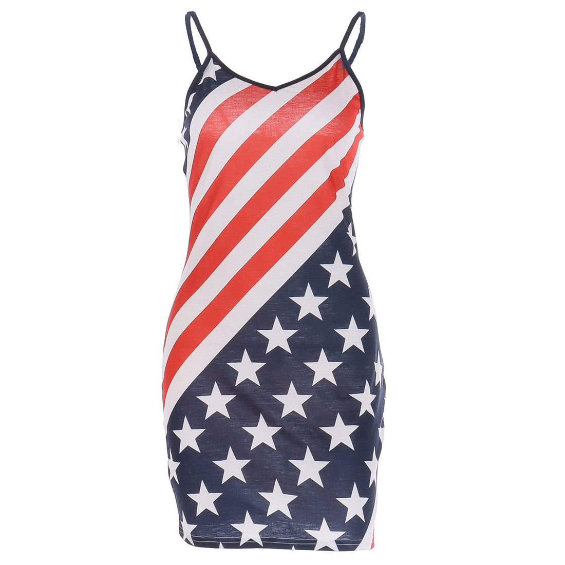 Women 4th Of July Star Print Short Cami Dress