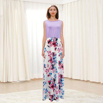 Sleeveless Floral Women Maxi Dress