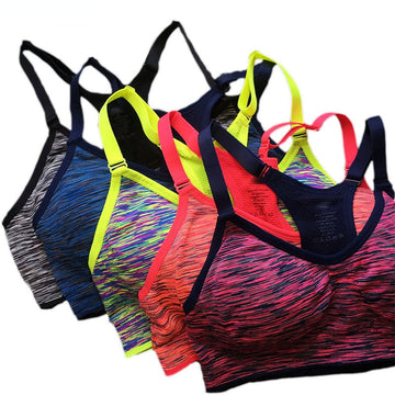 Women Adjustable Padded Seamless Shakeproof Quick Dry Push Up Fitness Underwear Sports Bra