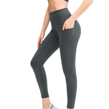 Women High Waist Hip Lift Yoga Pants with Pockets Sports Fitness Leggings 02331