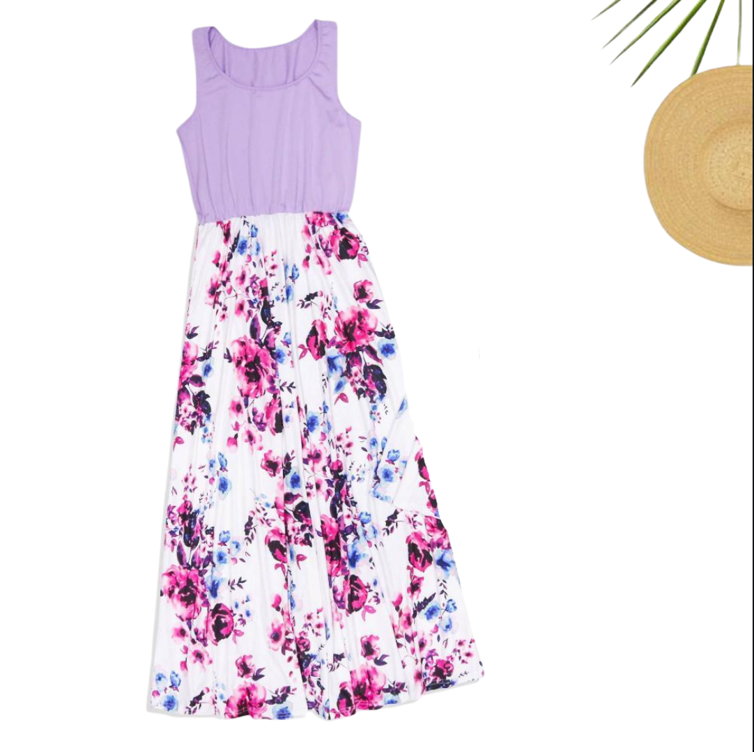 Sleeveless Floral Women Maxi Dress