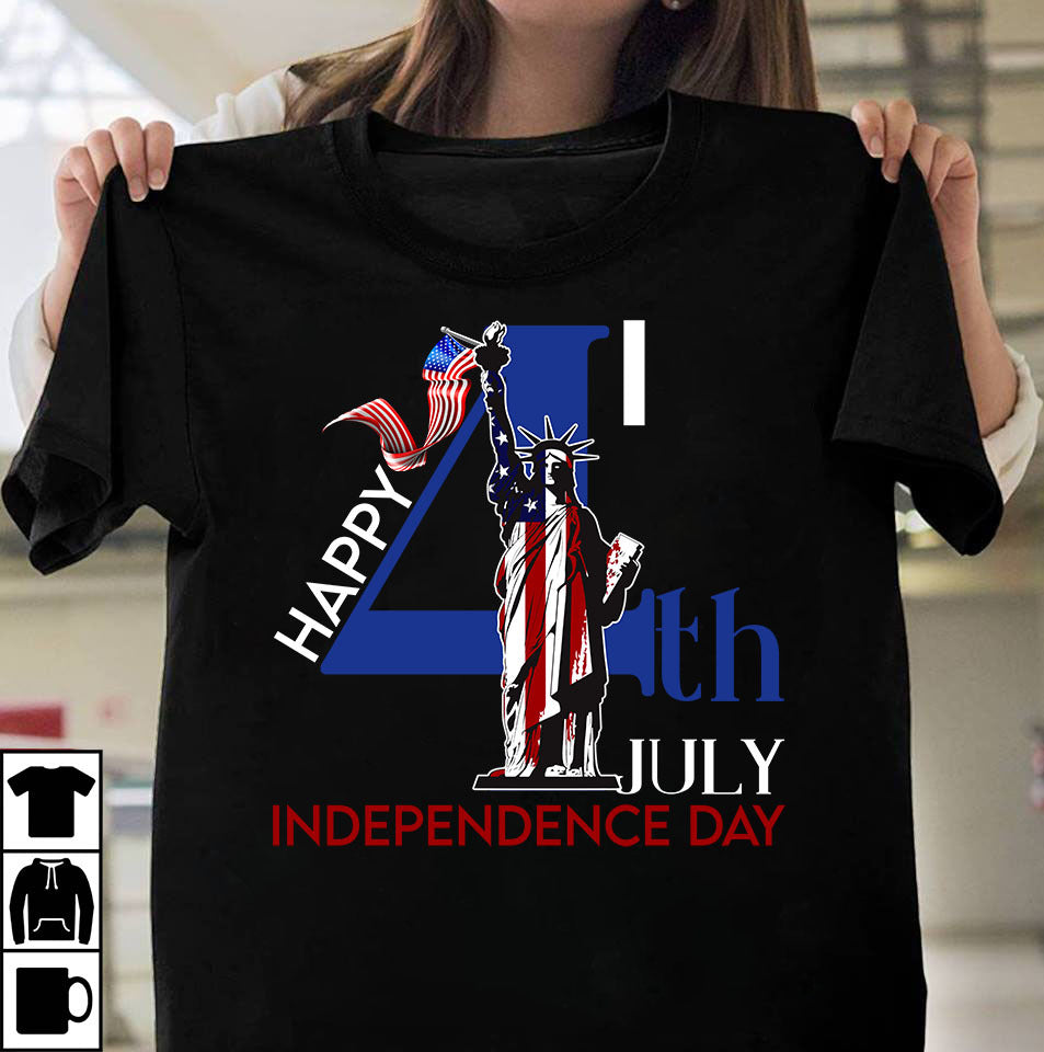 Unisex Women/Men 4th of july Short Sleeve Tee