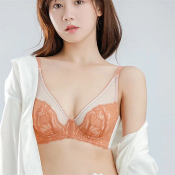 Women Push Up Stitching Lace Lingerie Bra