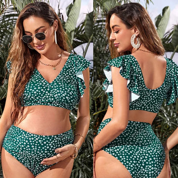 Pregnant Women Bikini Swimsuit Maternity Sexy Swimwear Sets Plus Size Maternity Beachwear Pregnancy Swimwear Bathing Outfits